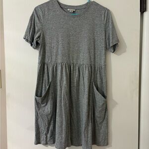 American Eagle Outfitters Heather Gray Tee Dress/Tunic
